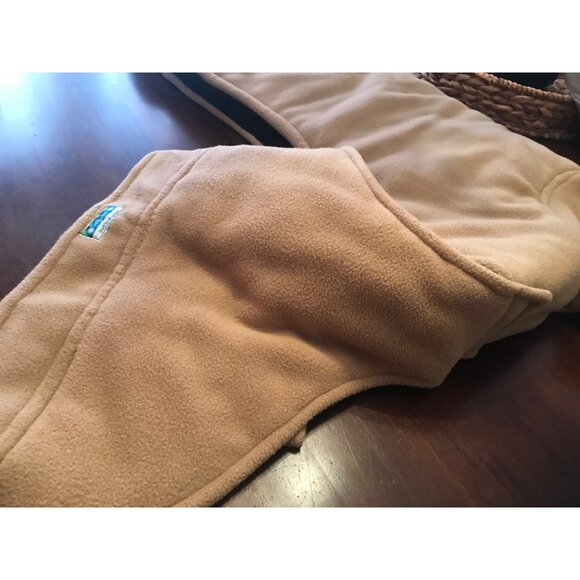 Snow Angel Winter Dog Coat - Tan Fleece with Black Goretex - Large Breeds  Barre - Picture 14 of 15